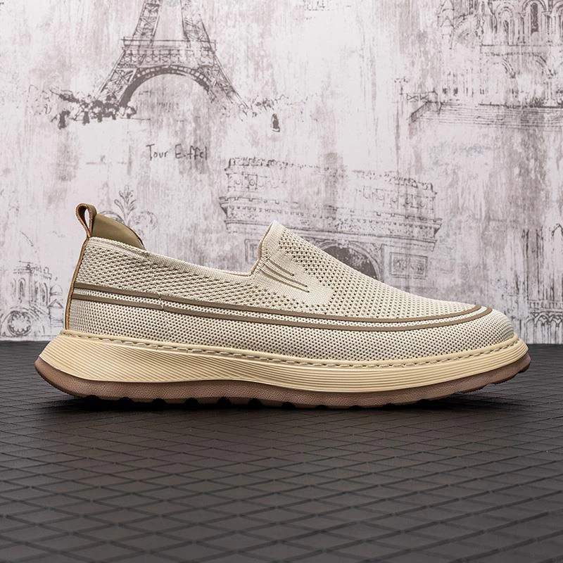 夏季透气薄款2025新款男鞋网面软底布鞋一脚蹬轻便软底网鞋冰丝