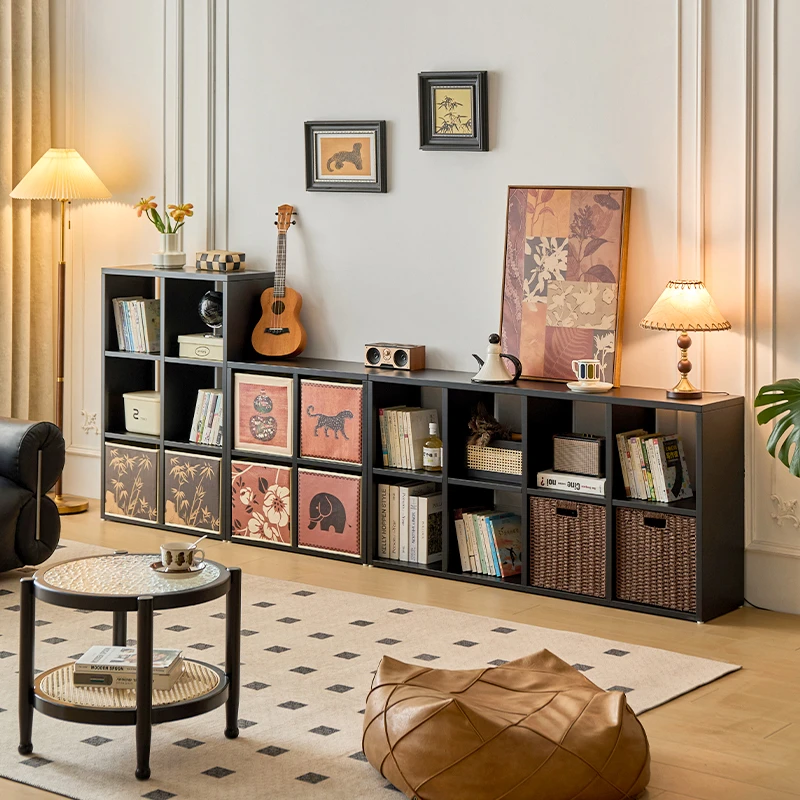 munven中古风家用钢制格子多元化自由组合电视柜置物网红家具