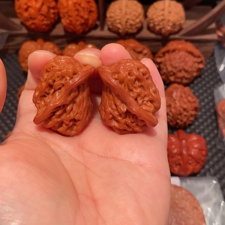 鼻***吹文玩核桃把件小鸟0300