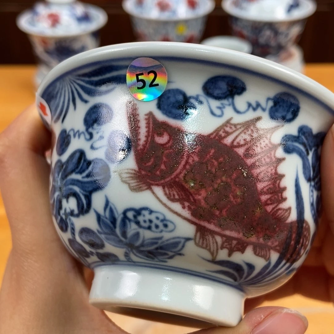 手绘现代茶具非古董