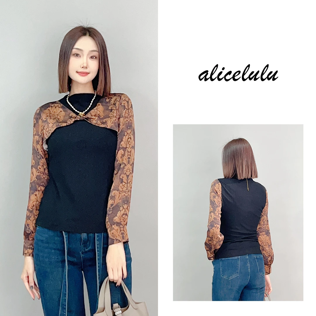 2 ALICE 富丽堂皇衬衫 别致拼接 知性典雅 S1034852E