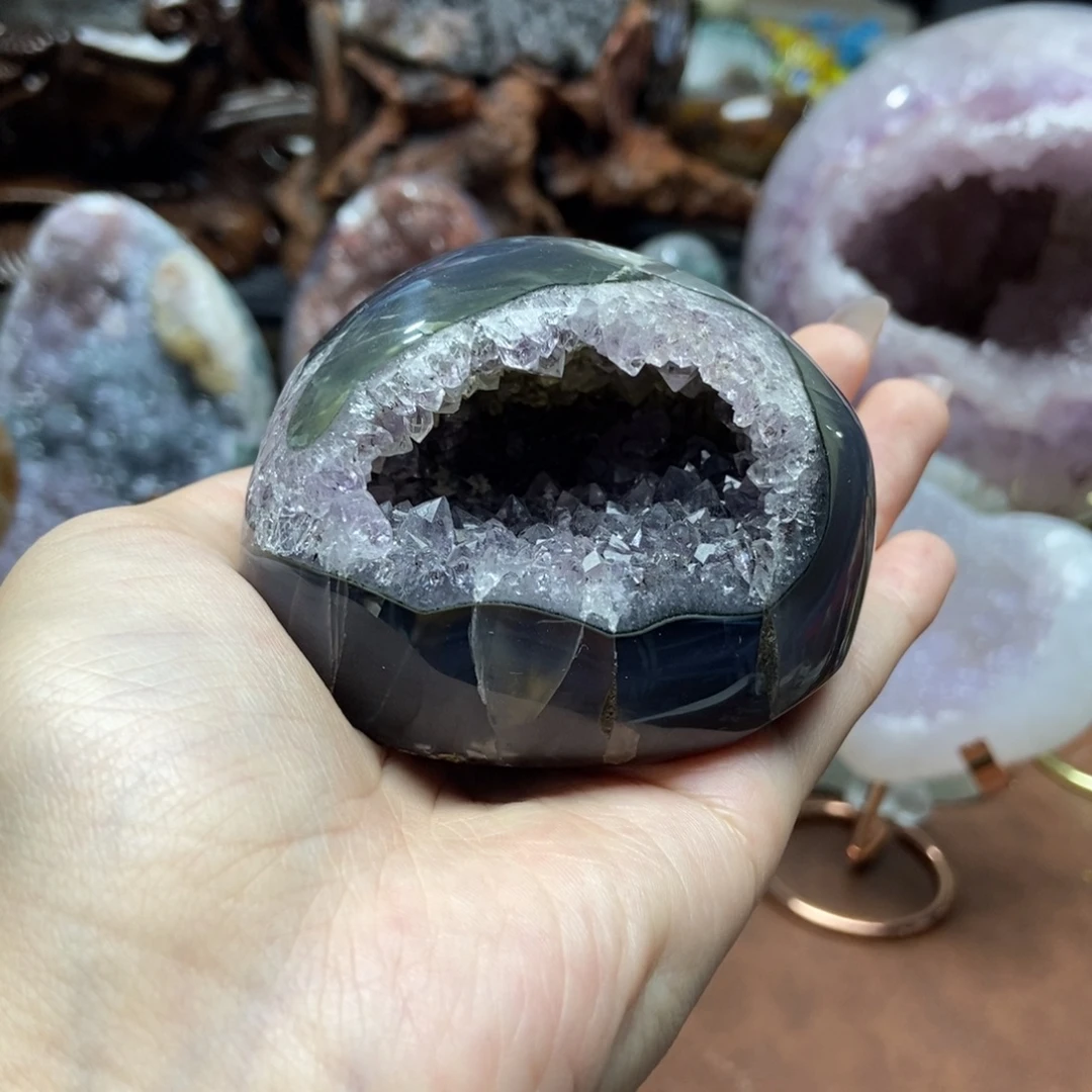 未镶嵌摆件紫晶水晶
