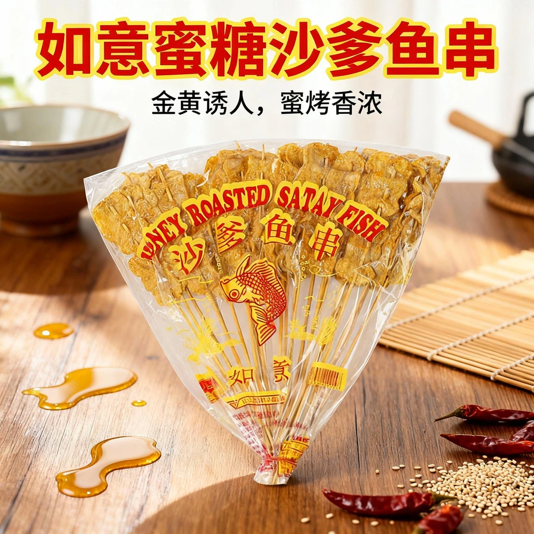 泰国进口如意牌沙爹鱼串蜜糖沙爹鱼片童年回忆零食休闲办公室零食