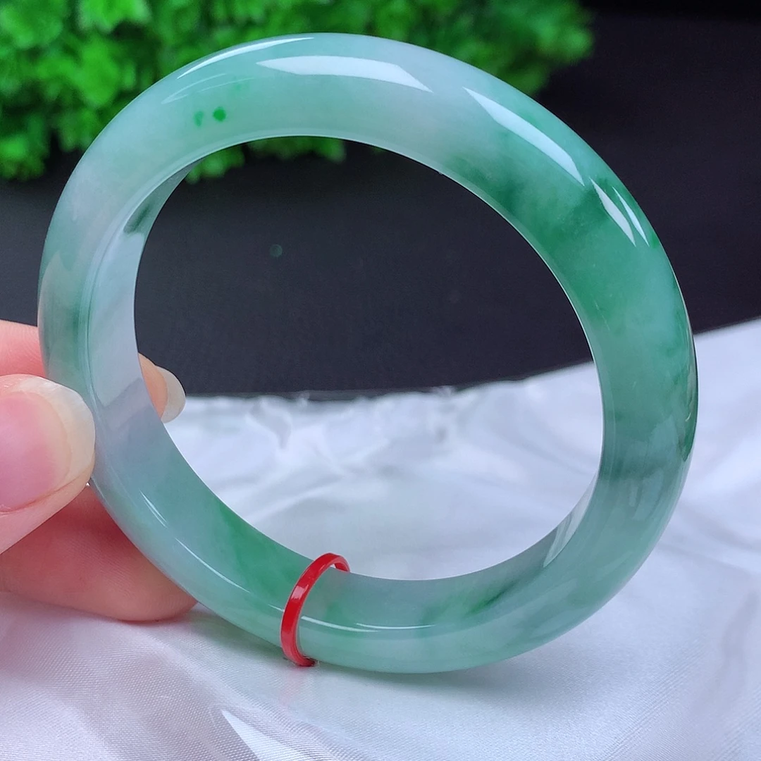 翡翠未镶嵌手镯59圈口432907