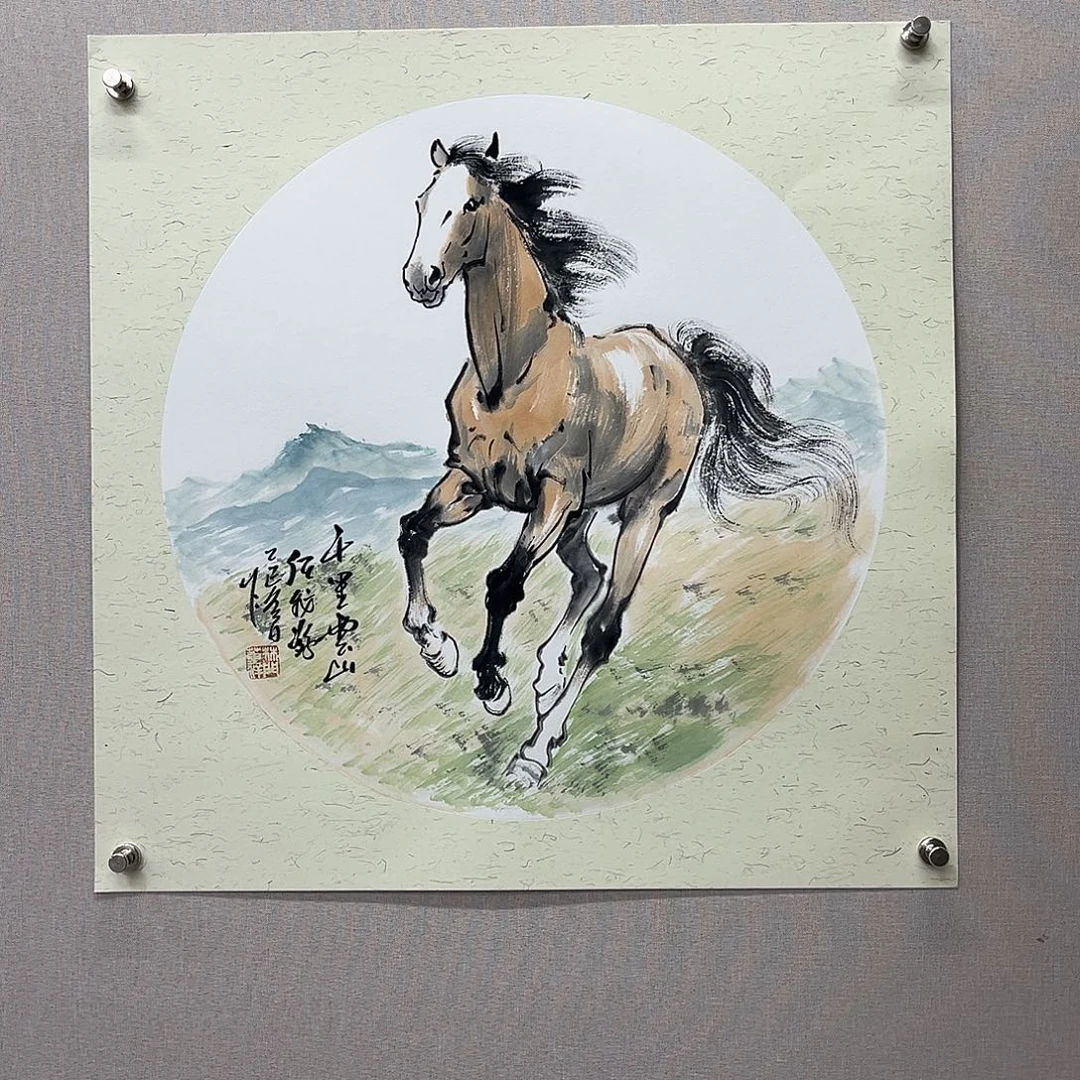 国画艺术家真人手绘