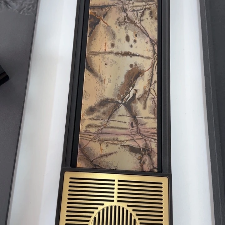 乌金石镶国画石铜片款7020尺寸