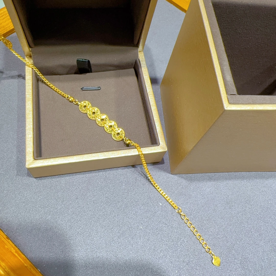 5G足金五帝币手链00698