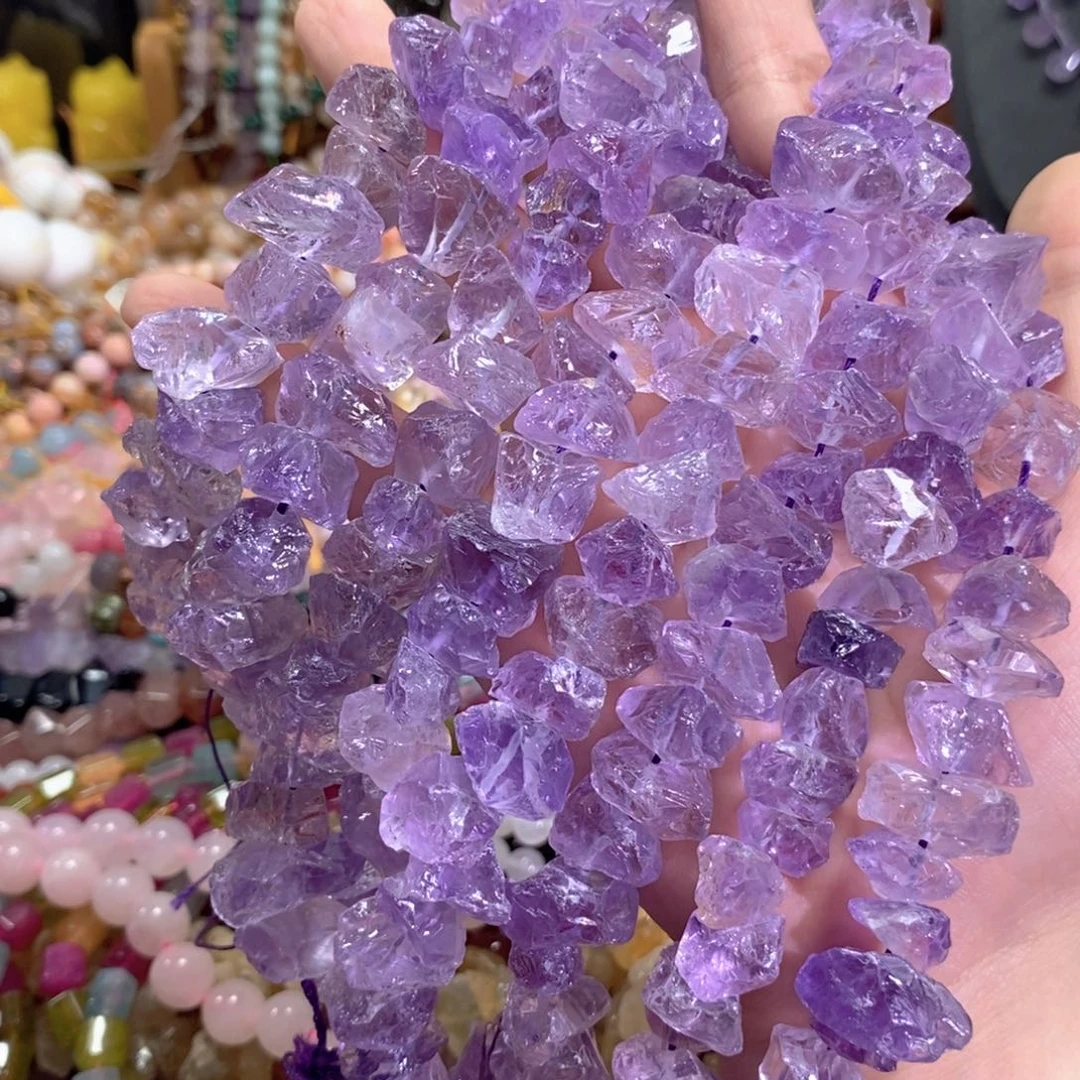玛瑙/玉髓未镶嵌珠宝半成品紫晶原矿一条