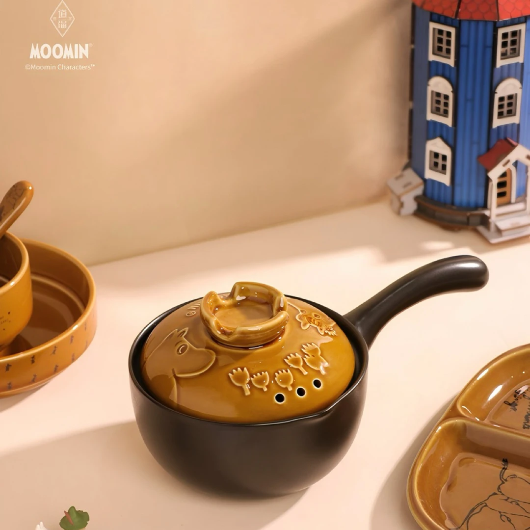 姆明 moomin 正版授权古铜小奶锅可明火宝宝辅食锅煮粥小锅砂锅