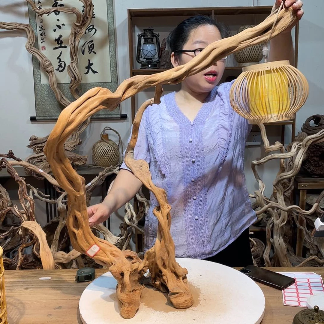 香榧木杜鹃根根艺摆件