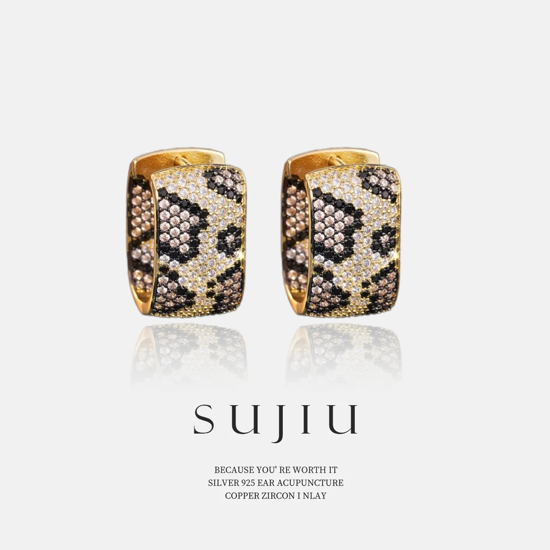 铜合金耳饰 SUJIU 925银针【加冕】气质复古个性耳钉耳环耳坠7392