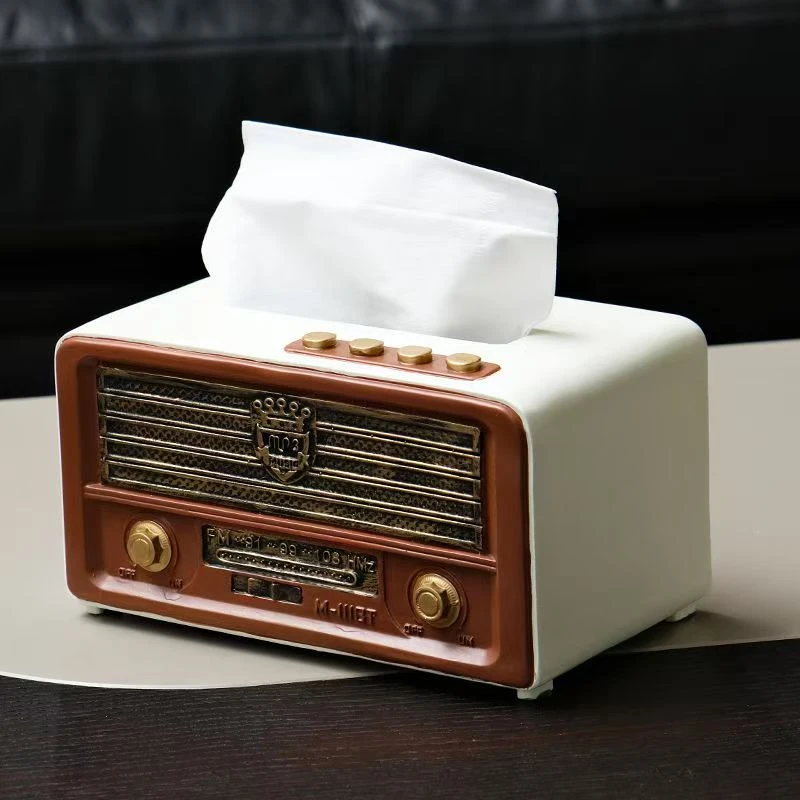A创意复古收音机纸巾盒（颜色款式随机）