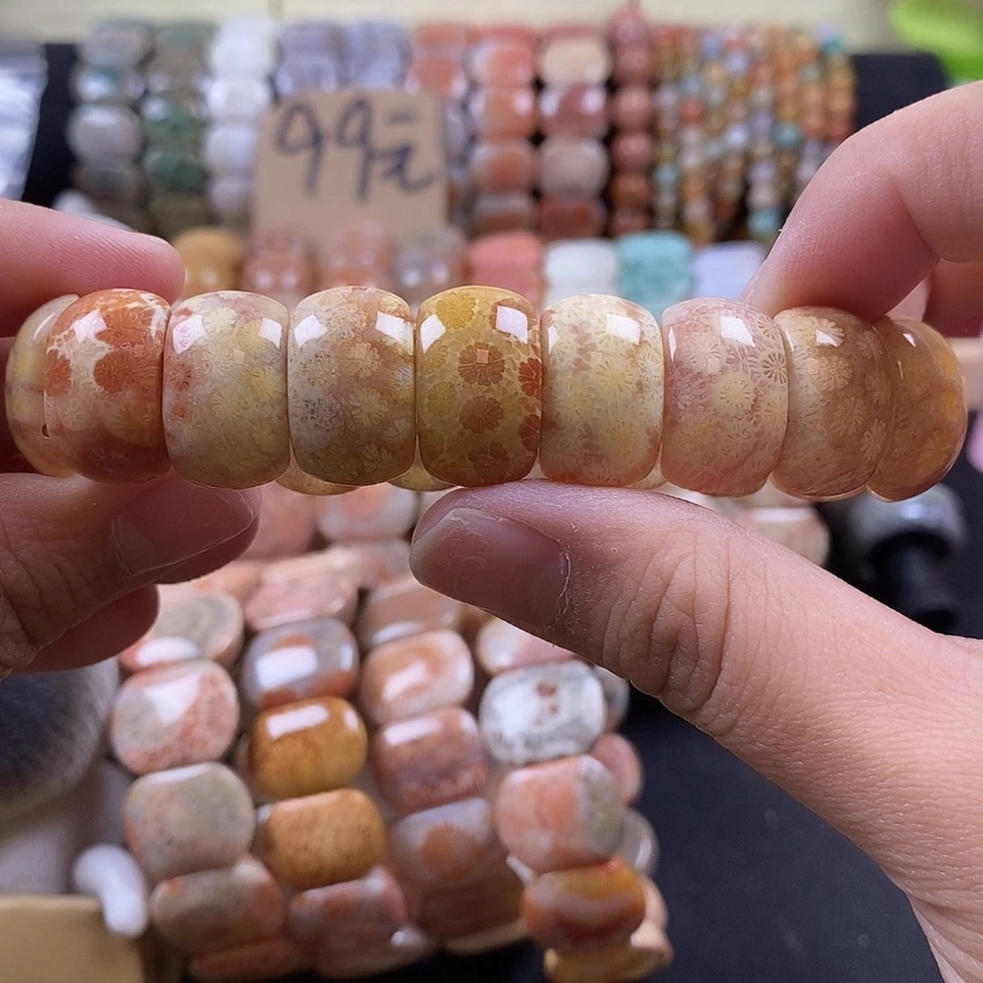 硅化珊瑚（珊瑚玉）未镶嵌手牌小花园 3
