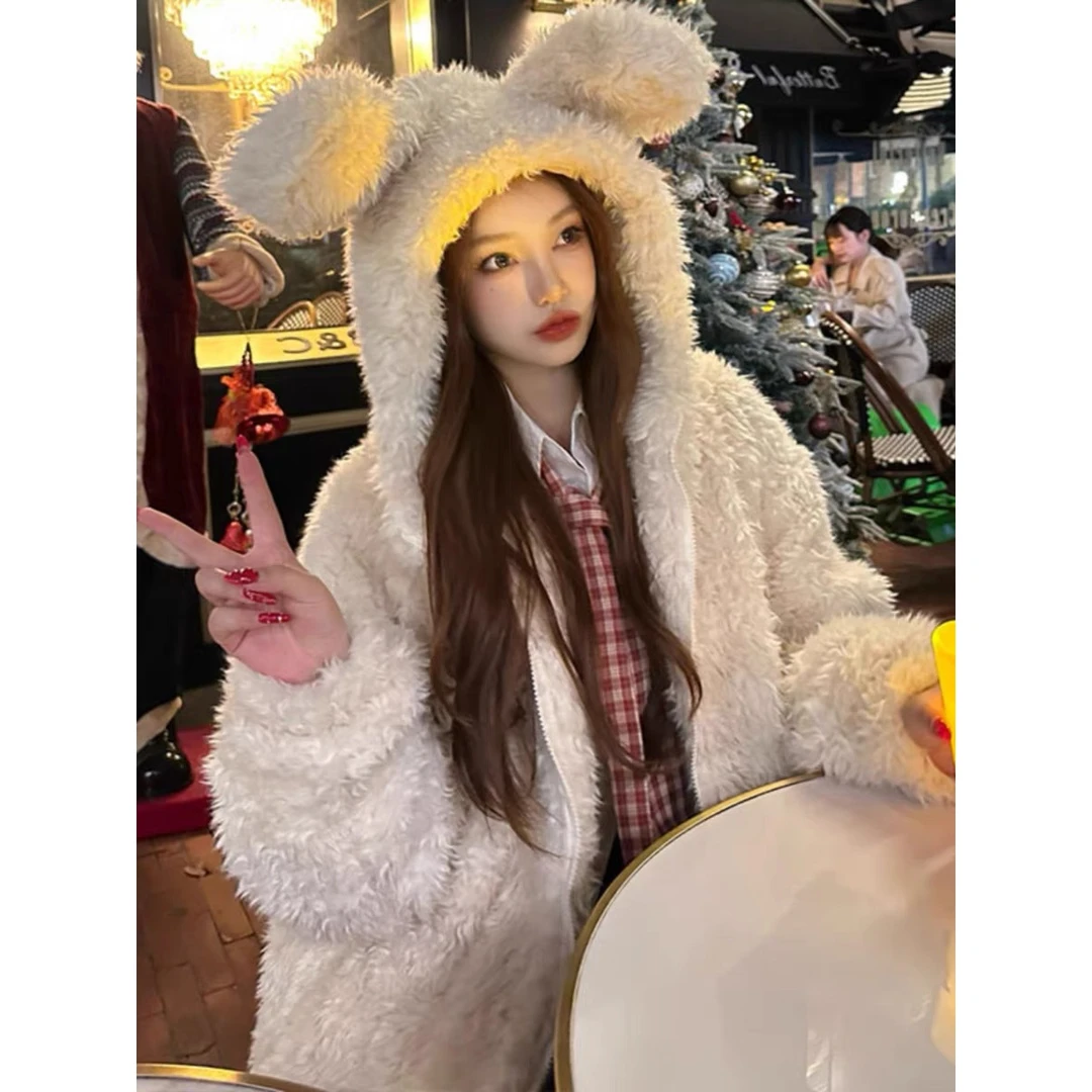 FOG（007）刺绣字母连帽外套女秋冬宽松显瘦-