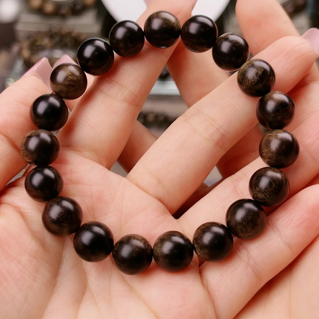 沉香手串洋****林帝王紫棋玉化老料满樱子瘤疤1.0