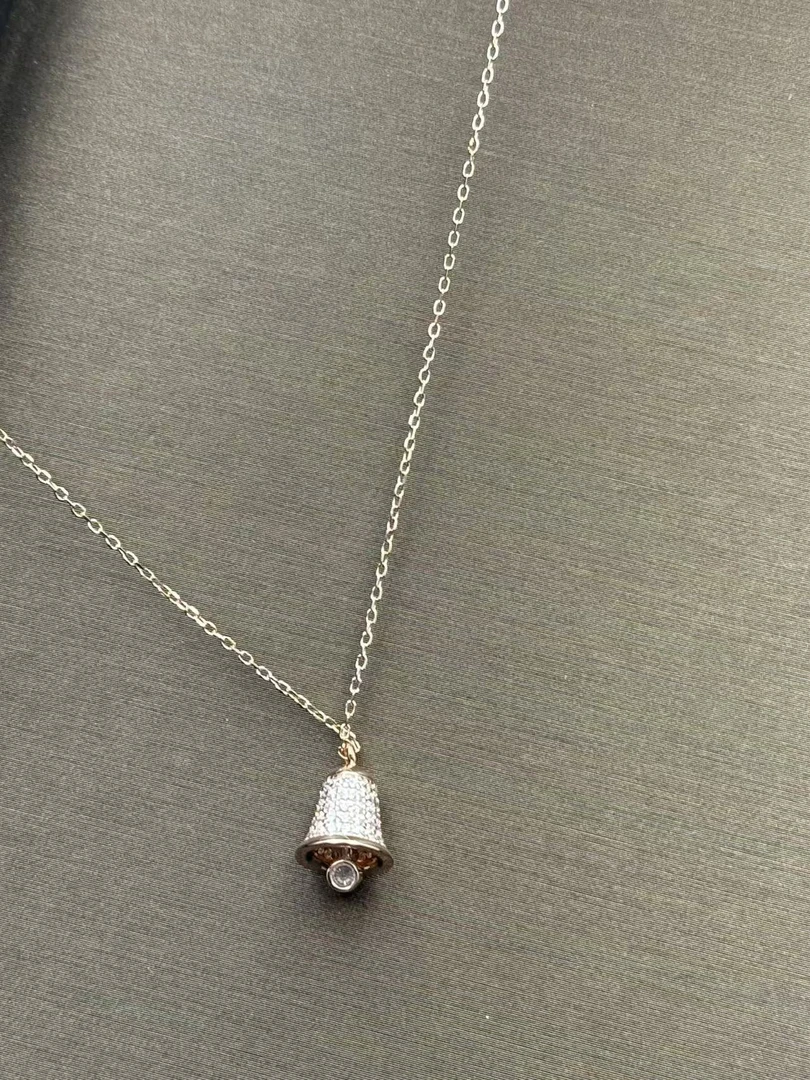 链子925银 A297小众铃铛项链优雅气质锁骨链转运链简约时尚精致