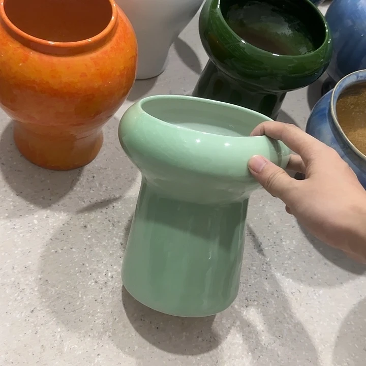 白泥花盆微瑕无孔