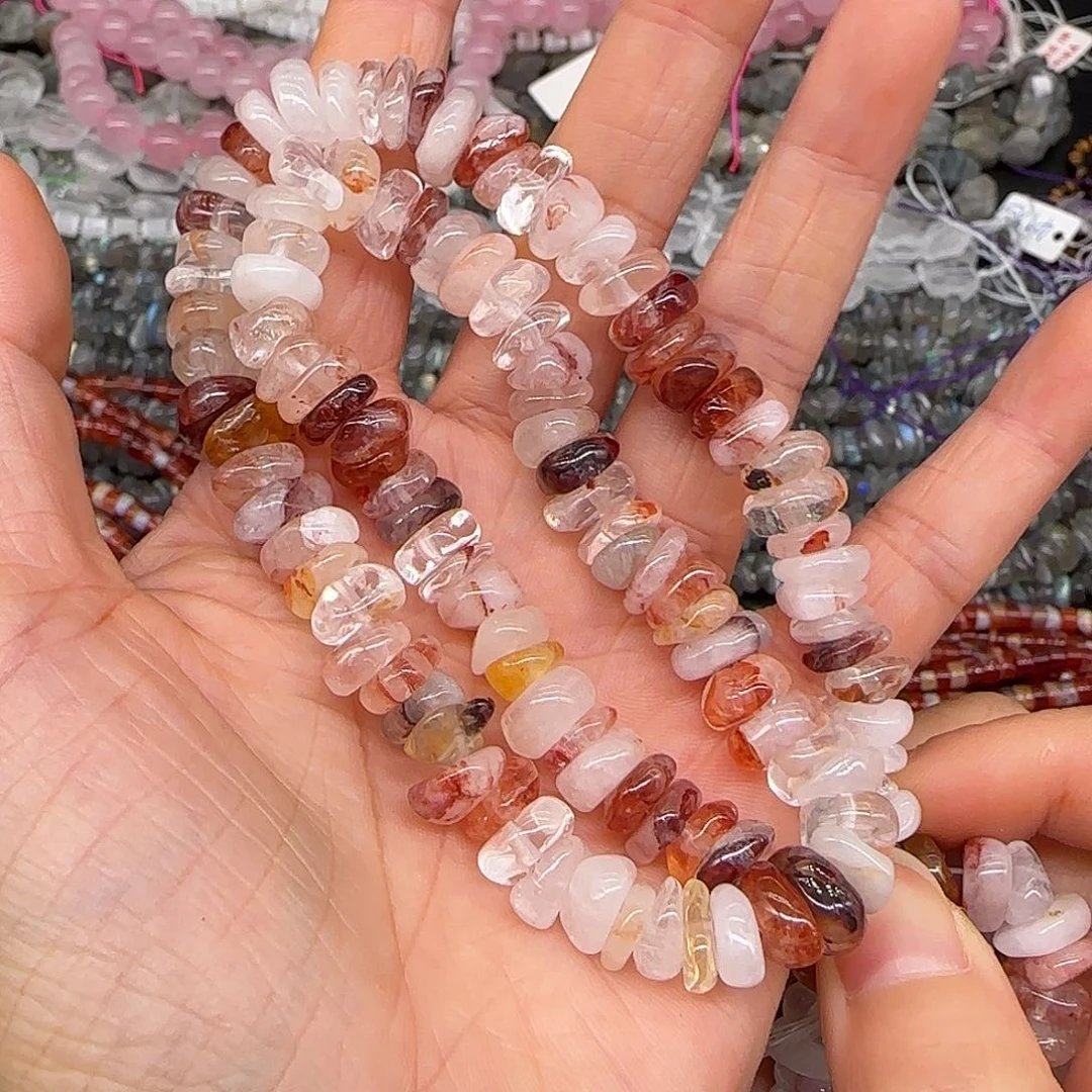 玛瑙/玉髓合金珠宝半成品锦鲤胶花8-10mm一条随形