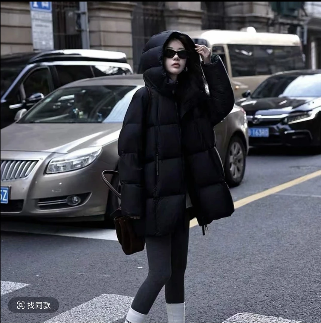 【轻奢高定款】2025贝贝款连帽加厚羽绒服中长款0