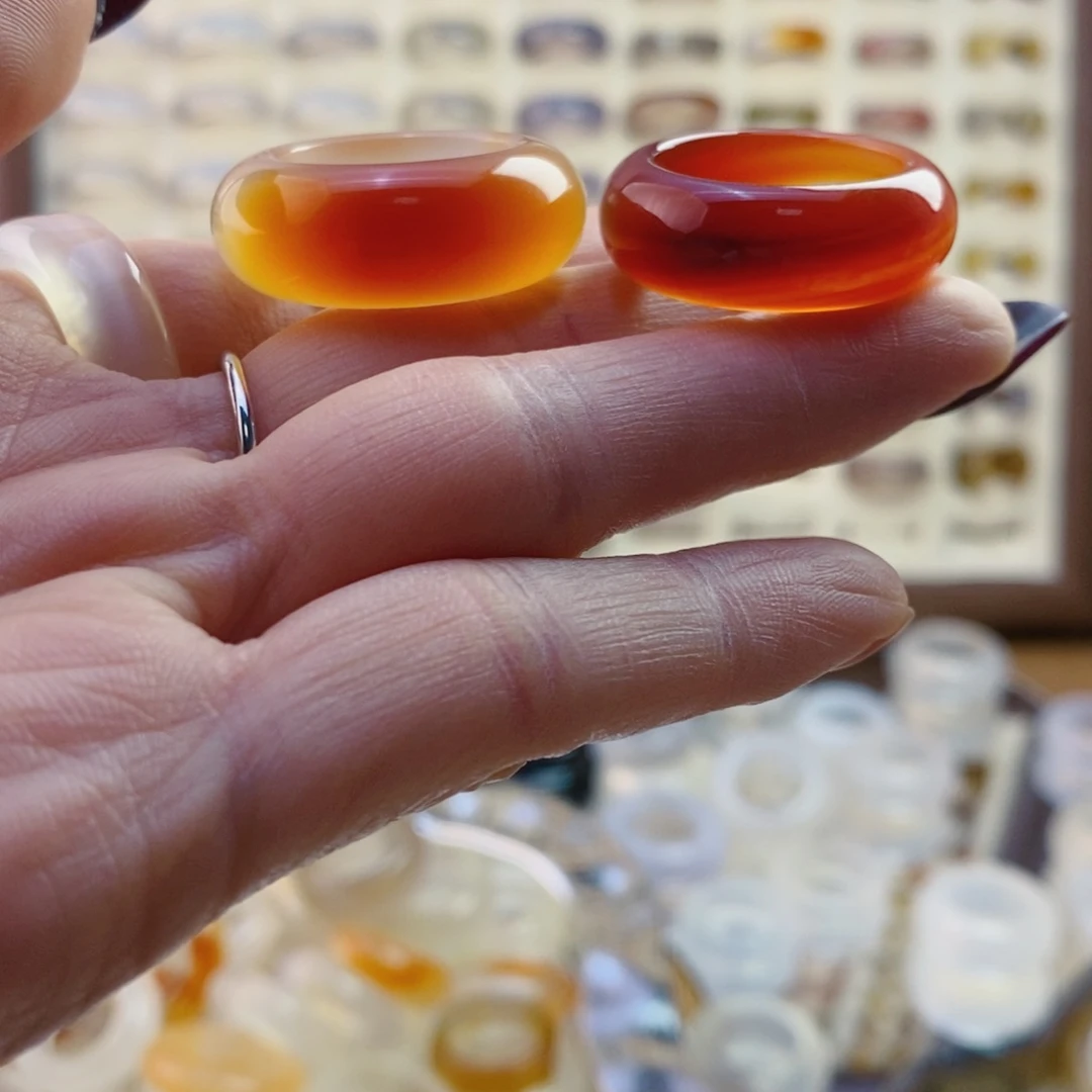 玛瑙/玉髓戒指未镶嵌滴*滴