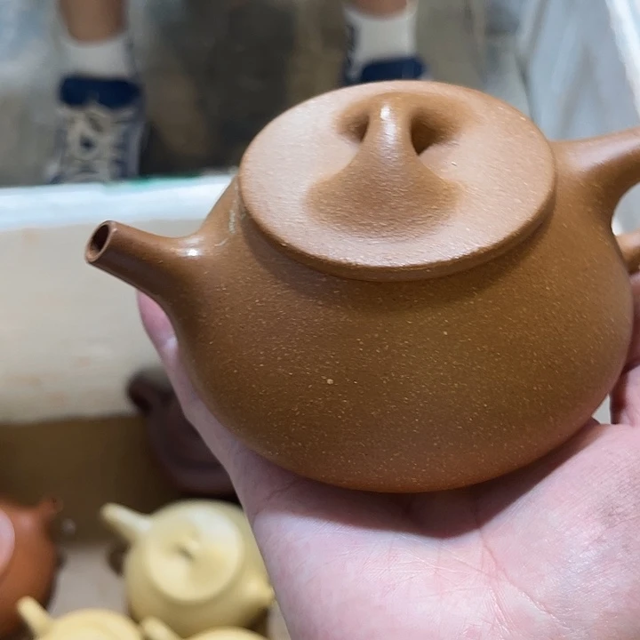 紫砂茶壶黄降坡 石瓢 瑕