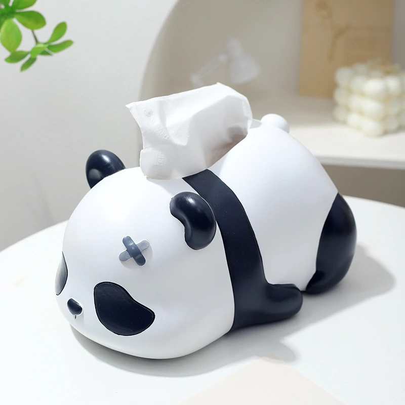 【福兔】卡通淘小熊纸巾盒树脂摆件创意餐桌客厅桌面茶几抽纸盒装
