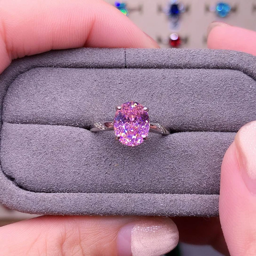 银S925镶嵌戒指碧玺