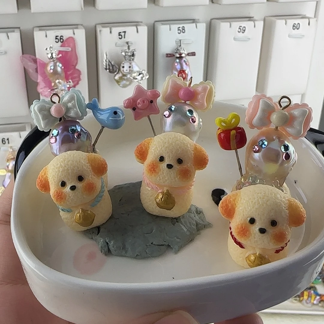 ****_铜合金三个小狗摆件