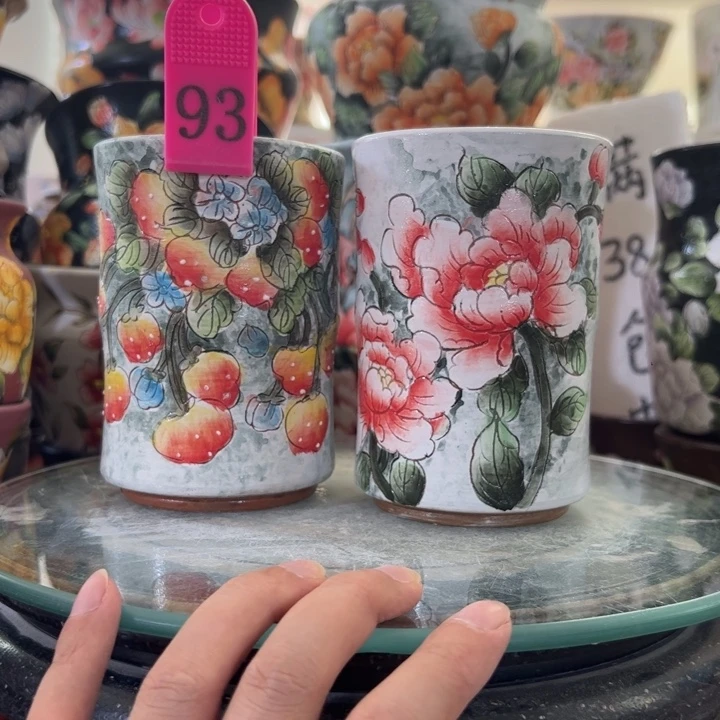 景德镇手绘花盆满38包邮偏远地区除外