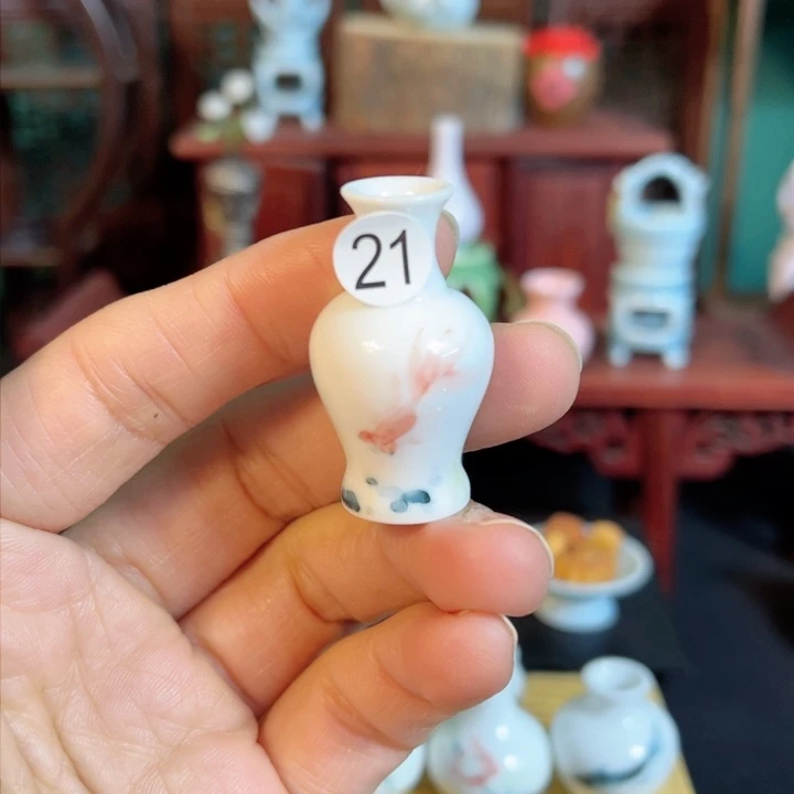 摆件也*也微陶老王迷你花瓶
