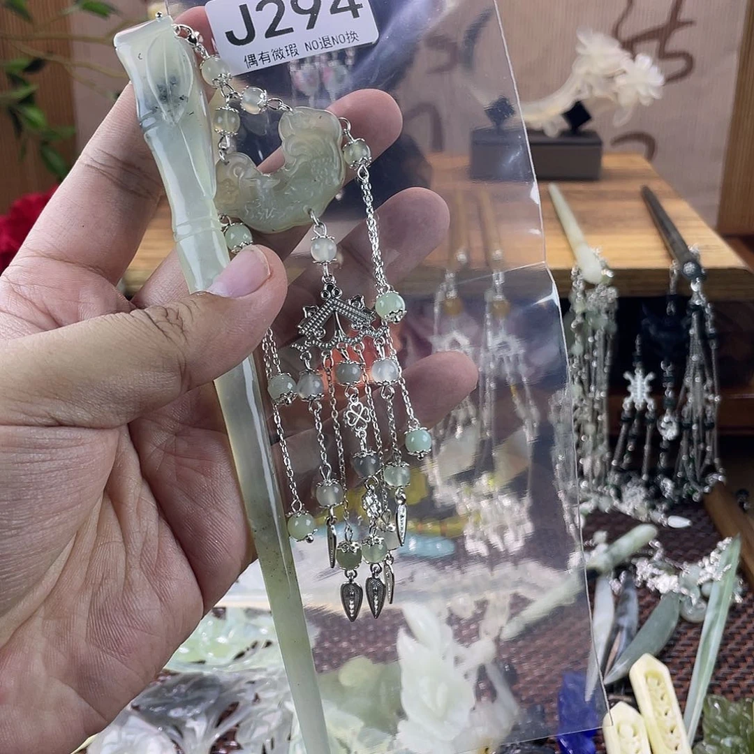 刘***a蛇纹石玉未镶嵌发饰