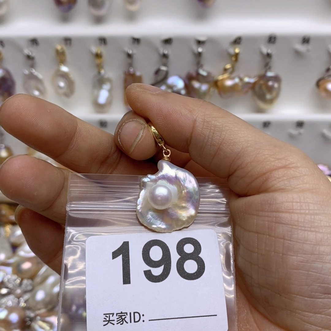 淡水珍珠颈饰银S925镶嵌198