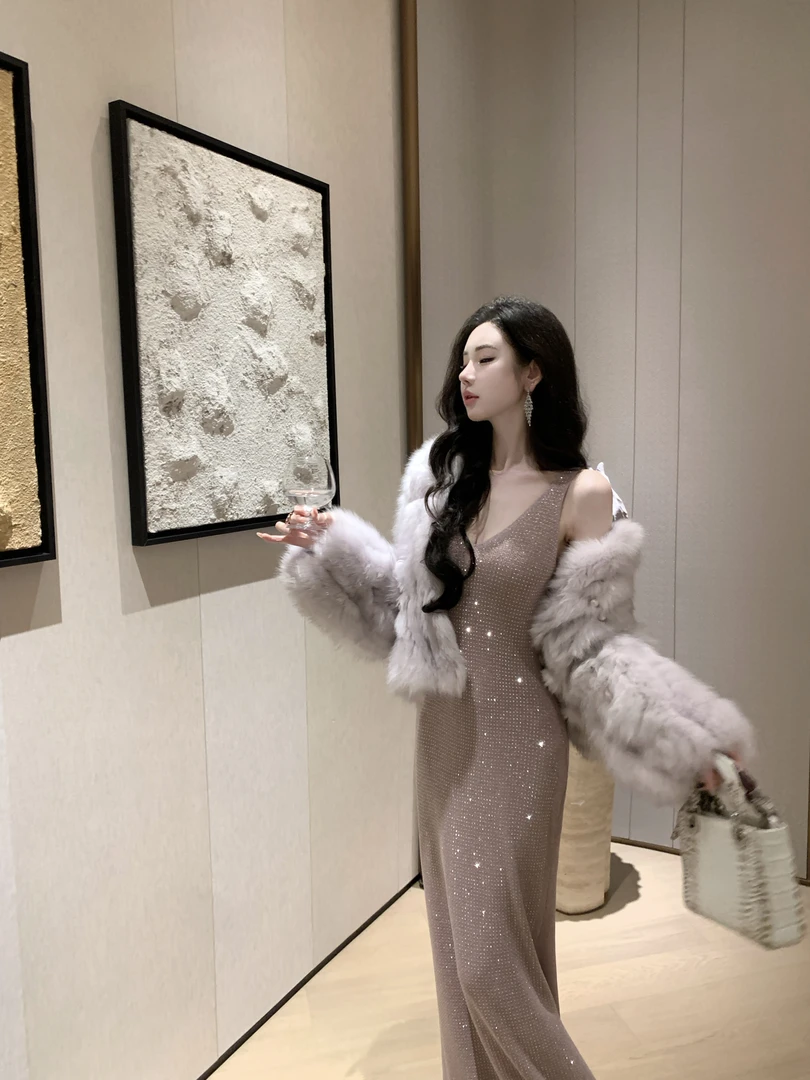 【雅乔定制】挪威极光 超皇冠级进口狐狸毛皮草外套女DYLL-25076400