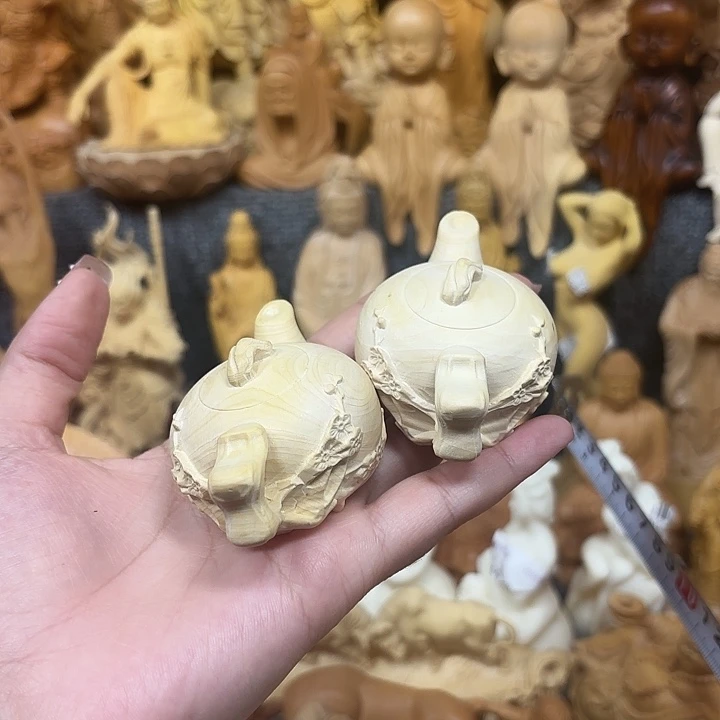 黄杨木黄杨木瑕疵把把壶