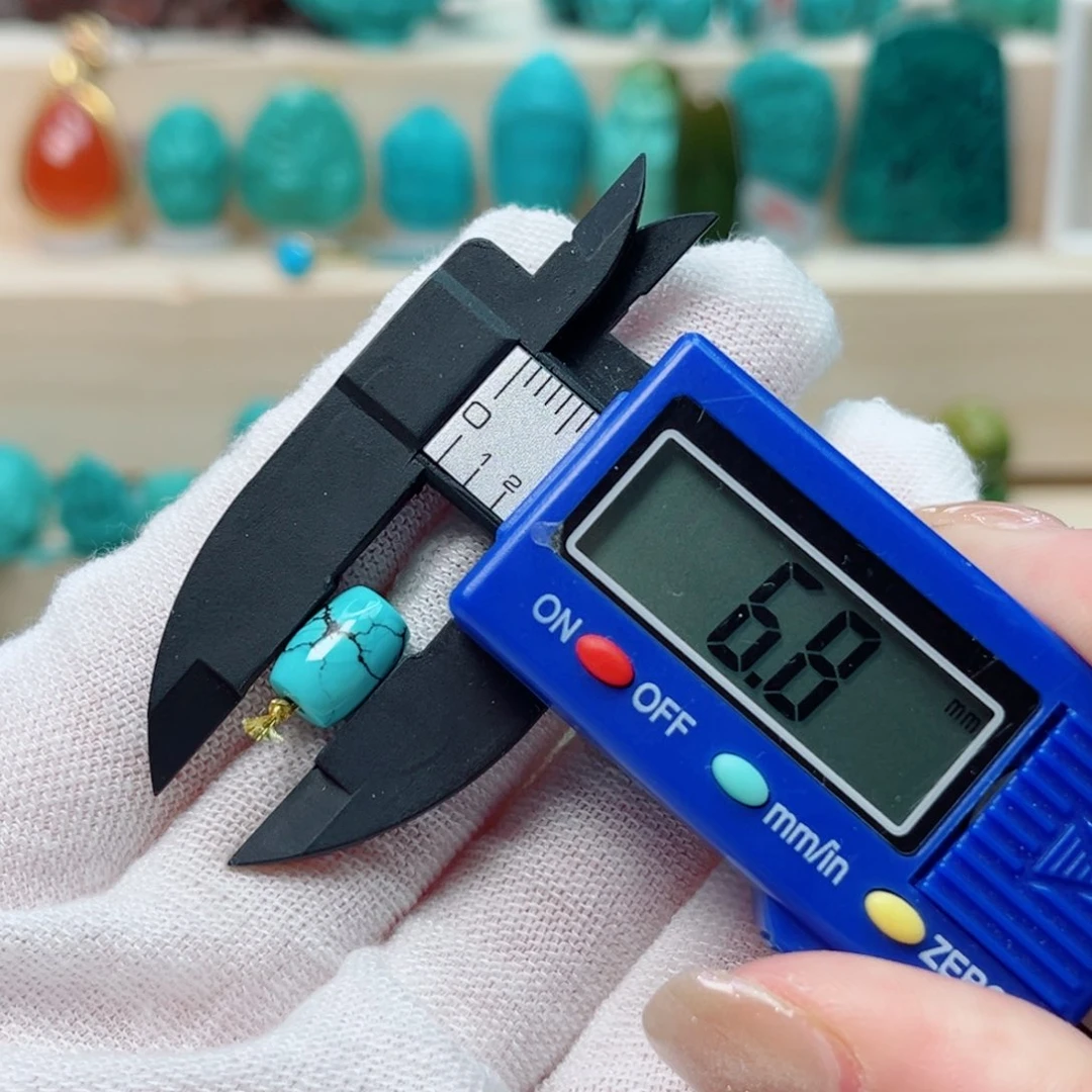 绿松石桶珠未镶嵌