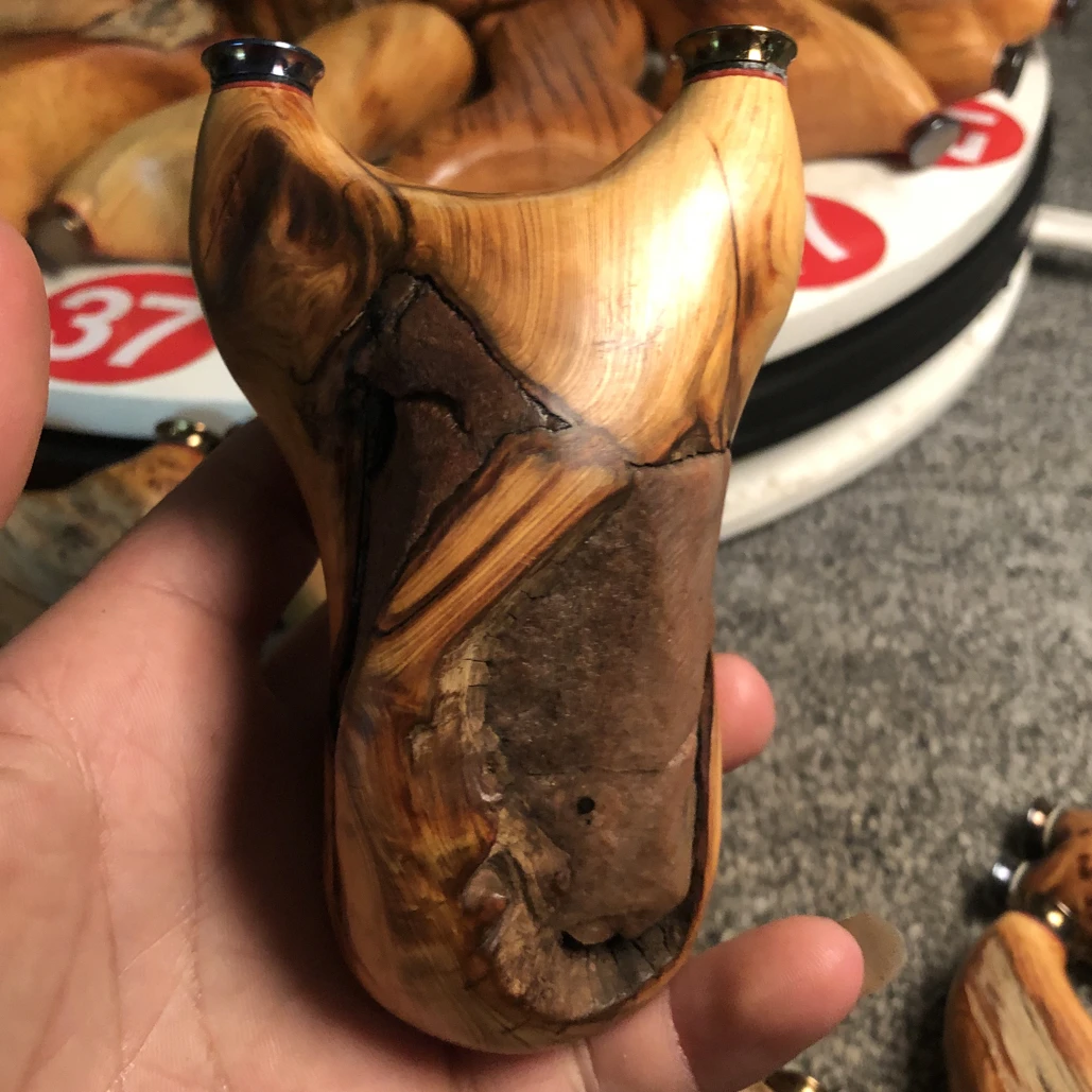 太行崖柏陈化《奇形弓》陈化黑油骨料高