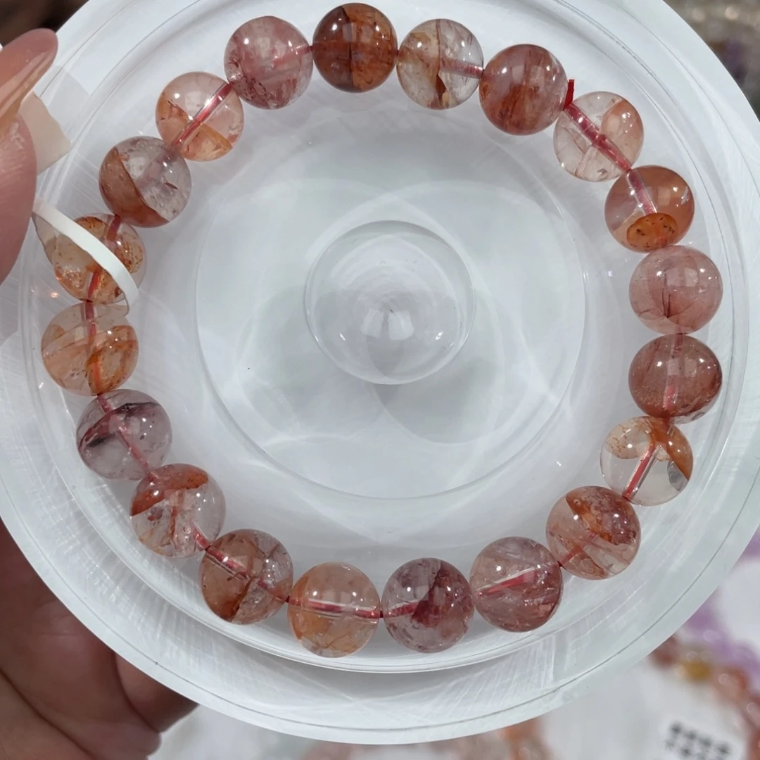 手串未镶嵌水晶005红胶花水晶10m+