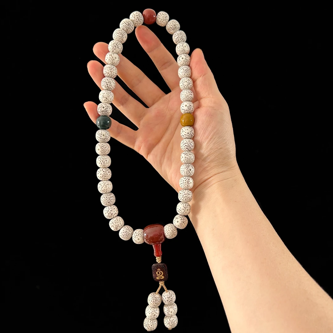 海南脱脂顺白星月菩提精挑老型桶珠36颗手持文玩串