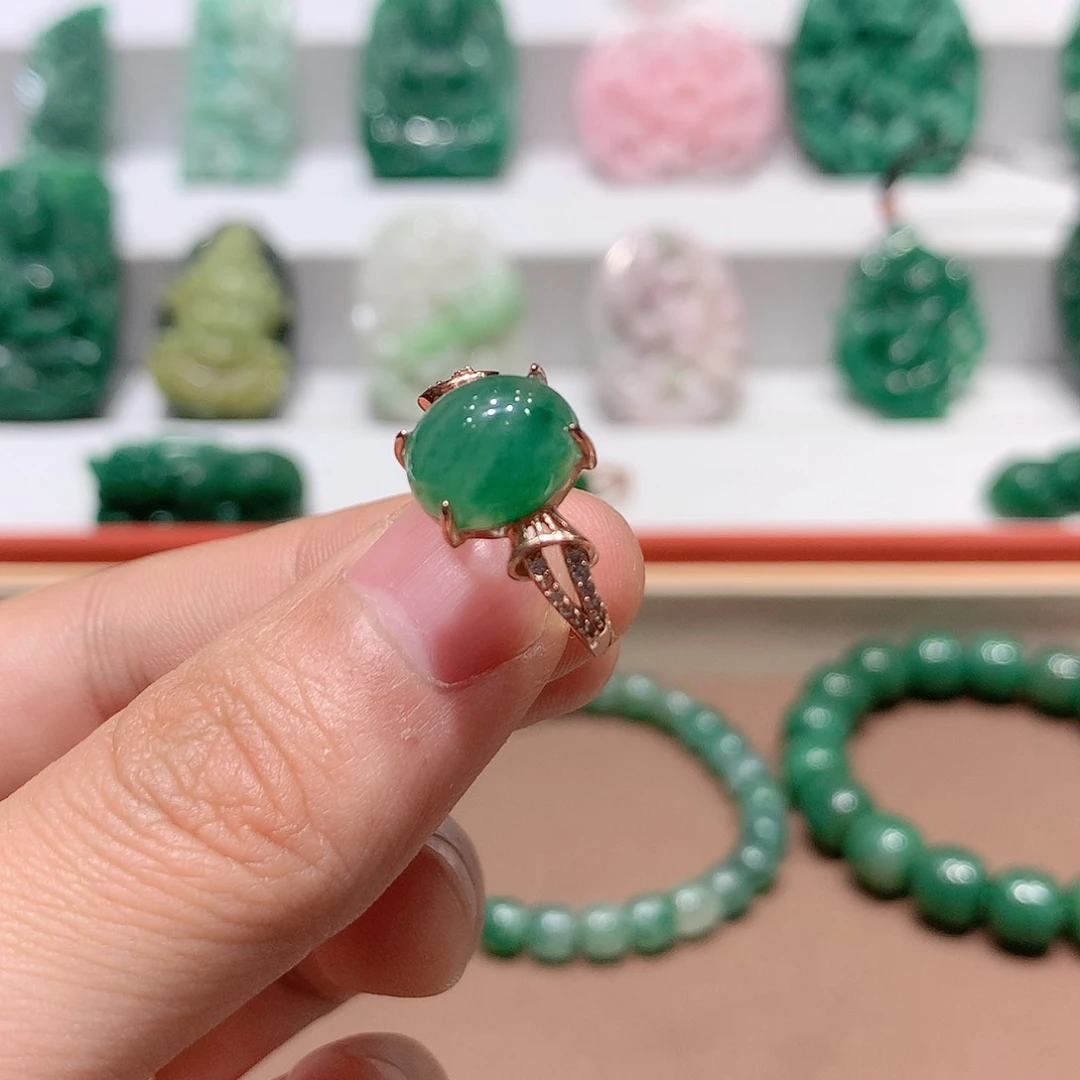 独山玉挂件银S925镶嵌