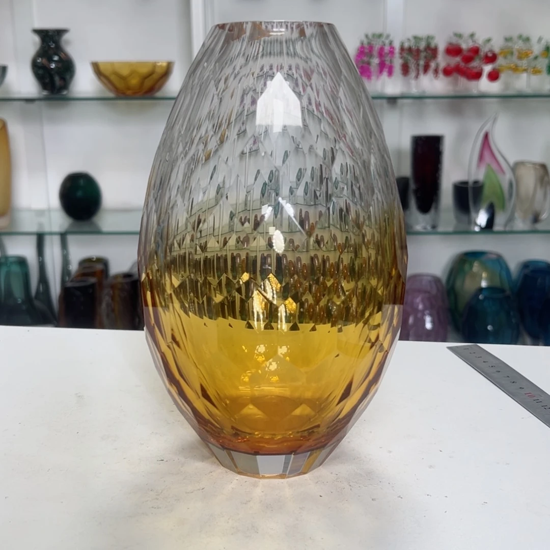 高 27 轻奢琉璃花器福利正常手工痕迹