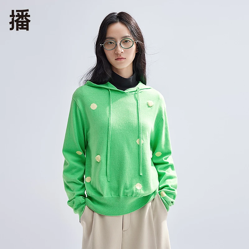 【达人专属】播24春毛衫运动连帽抽绳套头毛衫BDR1SD0484
