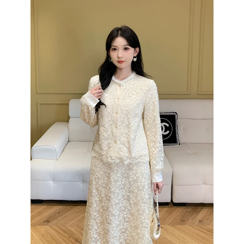 SHAOER【bc恋人】秋冬轻奢高级感名媛小香风开衫半裙S725A16966