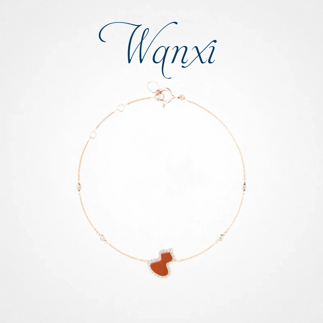 WANXI 镀K金 镶钻葫芦手链精工版经典小众高级感