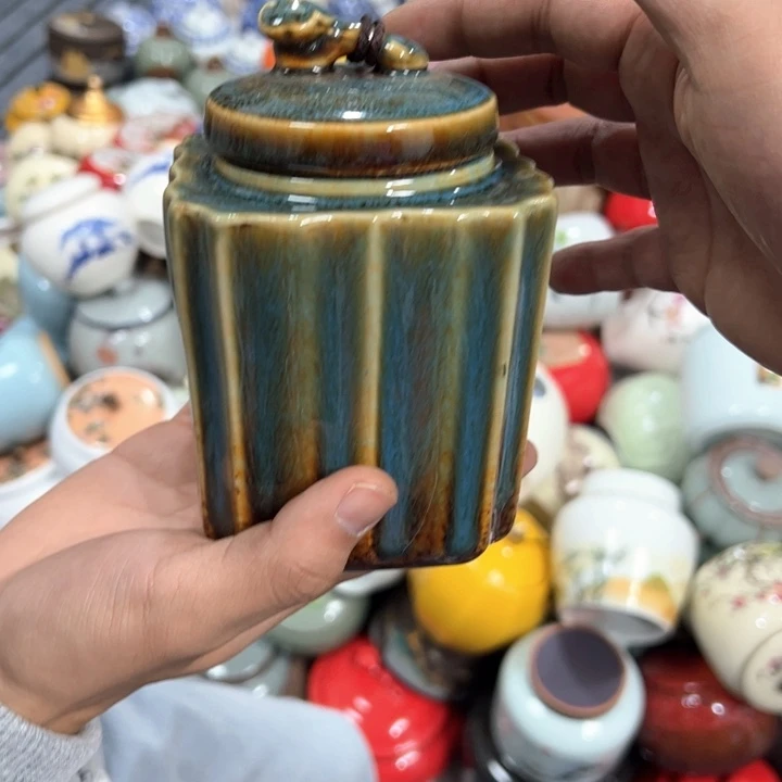 茶叶罐陶瓷家用储物罐轻微瑕疵品介意勿拍