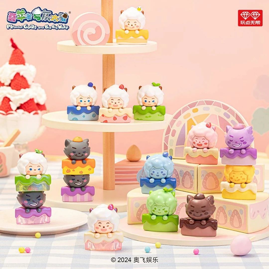 AULDEY/奥迪双钻-喜羊羊与灰太狼六拼蛋糕叠叠乐-代拆盲盒