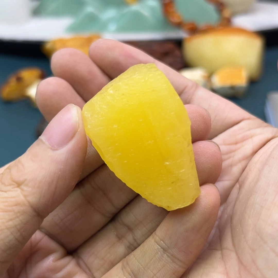 越***王未镶嵌定制琥珀蜜蜡原石不退不换