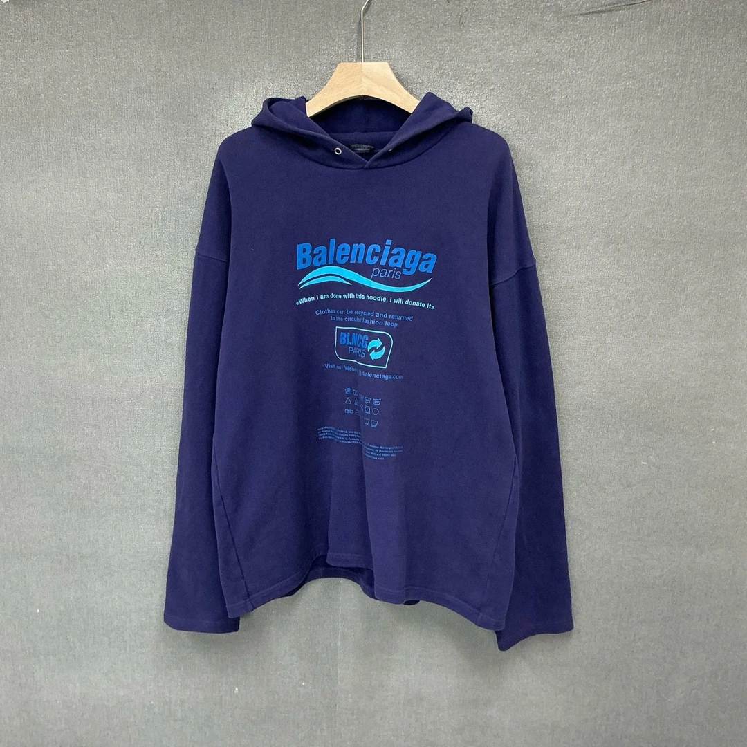 99新 Balenciaga/巴黎世家 环保可乐帽衫卫衣 99新xs码