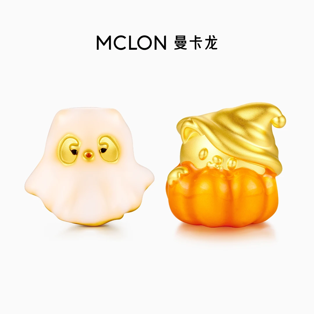 【曼卡龙】黄金足金猫猫狗狗祟祟系列转运珠手链轻奢珠宝万圣节礼物