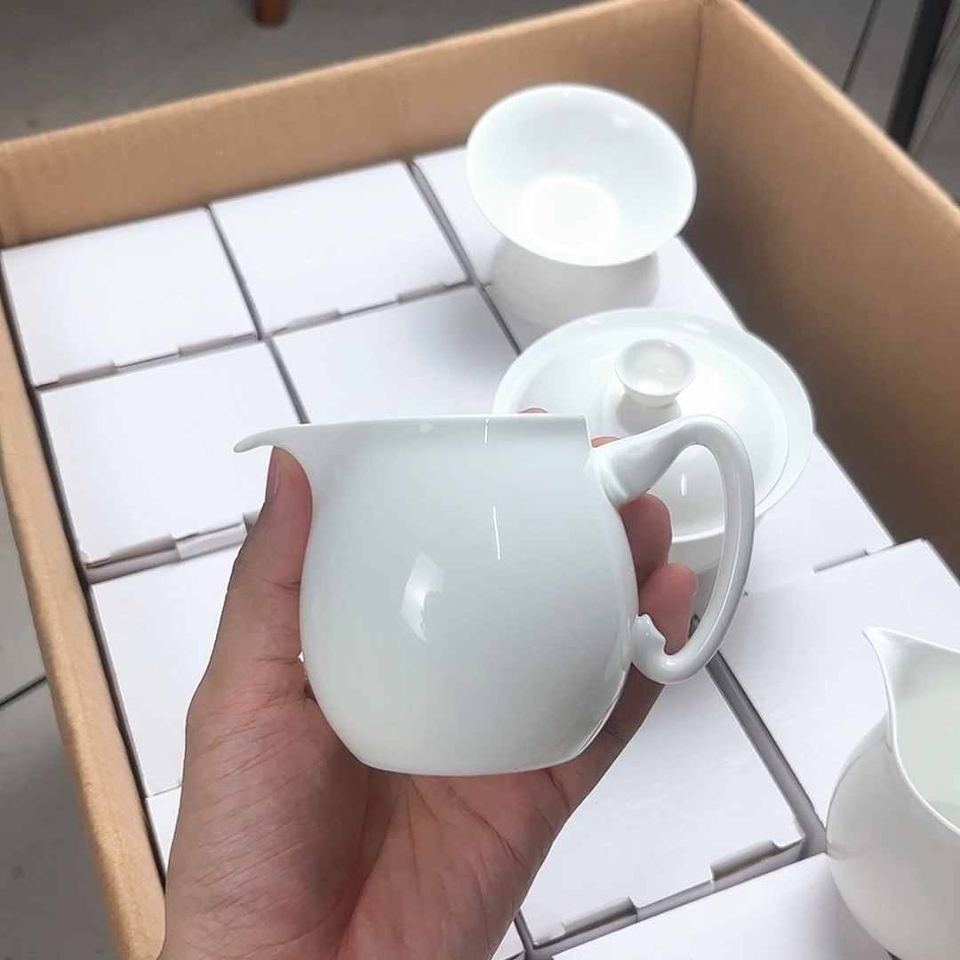 茶盏220大象把公道杯骨瓷超薄胎