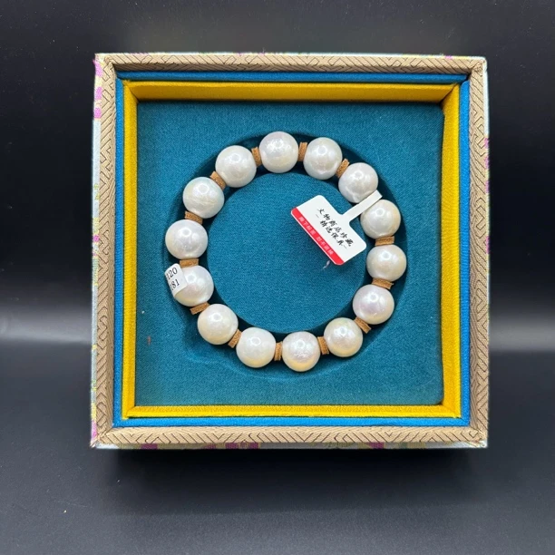 珍藏 珍珠手串 天然淡水珍珠 卡14mm